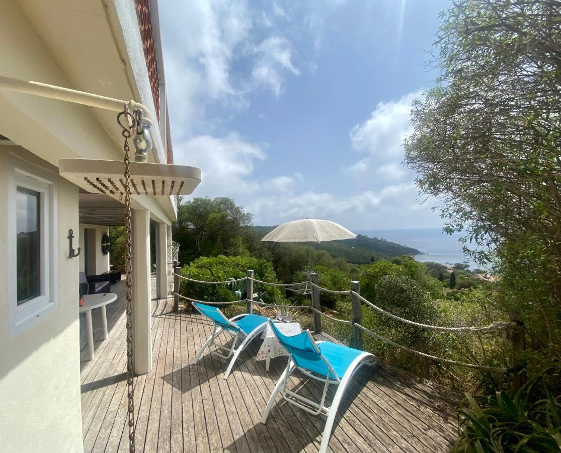 Ferienwohnung Les Oreades, Studio Le Marin Avec Vue Mer Imprenable Île du Levant Exterior foto